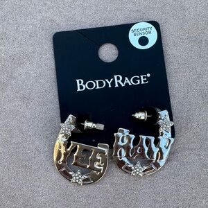 Body Rage Gold and Silver Yee Haw Earrings